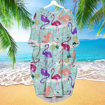 Stand Tall And Be A Fabulous Flamingo Funny Long Sleeve Midi Dress | Newhawaiianshirts AU