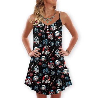 Star Wars Darth Vader Storm Trooper Dark Side Black - V-Neck Sleeveless Cami Dress | Newhawaiianshirts UK