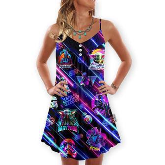 Star Wars Neon All Star Style - V-Neck Sleeveless Cami Dress | Newhawaiianshirts DE