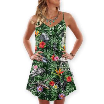 Star Wars Space Ships Tropical Forest - V-Neck Sleeveless Cami Dress | Newhawaiianshirts