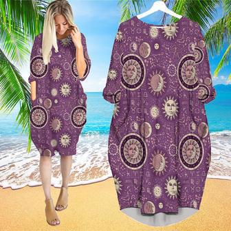 The Theme Of Zodiac And Horoscopes Long Sleeve Midi Dress | Newhawaiianshirts AU