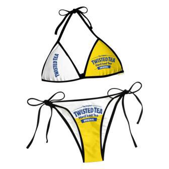 Twisted Tea Basic Triangle Bikini | Newhawaiianshirts