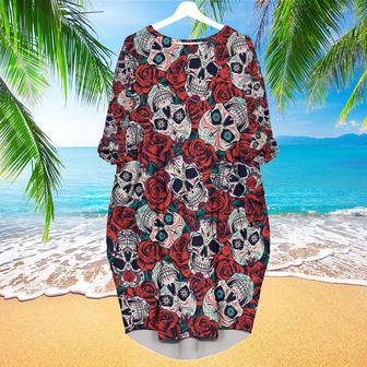 Vintage Day of Dead Long Sleeve Midi Dress | Newhawaiianshirts