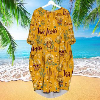 Viva Mexican Party Long Sleeve Midi Dress | Newhawaiianshirts DE