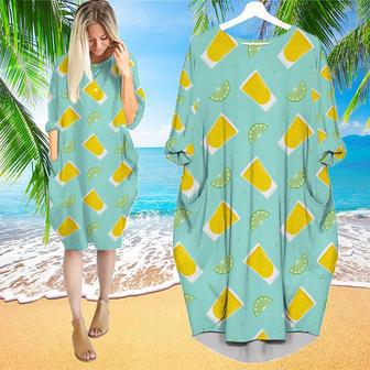 Wine Tequila Lover Mexico Pattern Long Sleeve Midi Dress | Newhawaiianshirts