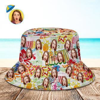 Custom Bucket Hat Face Unisex Fisherman Hat Colorful Summer Hat | Newhawaiianshirts AU