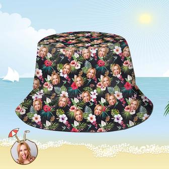 Custom Bucket Hat Personalized Face All Over Print Tropical Flower Print Hawaiian Fisherman Hat - Beautiful Flowers | Newhawaiianshirts