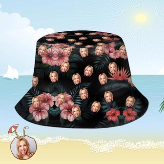 Custom Bucket Hat Personalized Face All Over Print Tropical Flower Print Hawaiian Fisherman Hat | Newhawaiianshirts DE