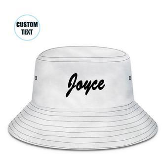 Custom Bucket Hat Unisex Bucket Hat With Text Personalize Wide Brim Outdoor Summer Cap Hiking Beach Sports Hats Gift For Lover White | Newhawaiianshirts CA