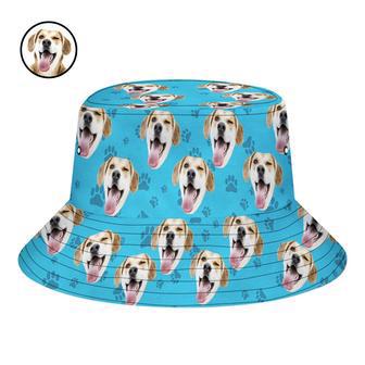 Custom Bucket Hat Unisex Face Bucket Hat Personalize Wide Brim Outdoor Summer Cap Hiking Beach Sports Hats Gift For Lover-Dog Pattern Bucket Hat | Newhawaiianshirts CA