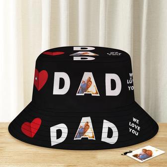 Custom Bucket Hat Unisex Face Bucket Hat Personalized Wide Brim Outdoor Summer Cap Hiking Beach Sports Hats We Love You Gifts For Dad | Newhawaiianshirts UK