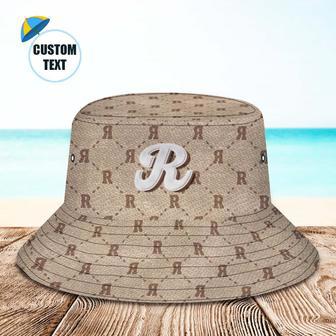 Custom Bucket Hat Unisex Plaid Fisherman Hat Personalized Letter | Newhawaiianshirts CA