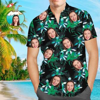 Custom Face All Over Print Hawaiian Shirt Cool Leaves | Newhawaiianshirts AU