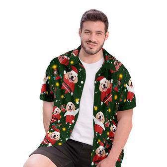 Custom Face All Over Print Men's Hawaiian Shirt The Pug Santa Custom Hawaiian Shirt | Newhawaiianshirts AU