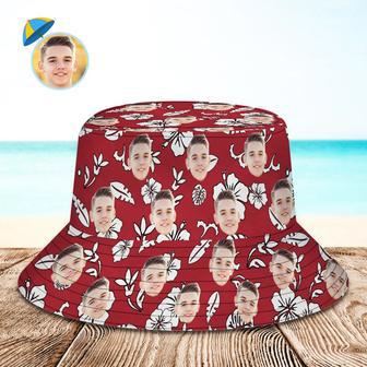 Custom Face All Over Print Tropical Flower Print Hawaiian Fisherman Hat Bucket Hat | Newhawaiianshirts AU