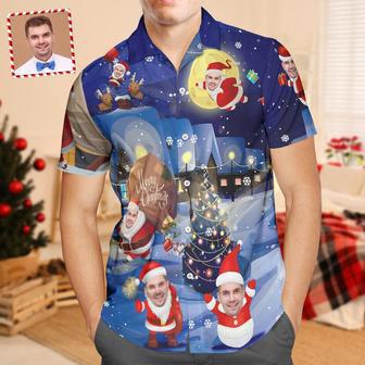 Custom Face Christmas Holiday Love Santa And Gift Hawaiian Shirt | Newhawaiianshirts DE