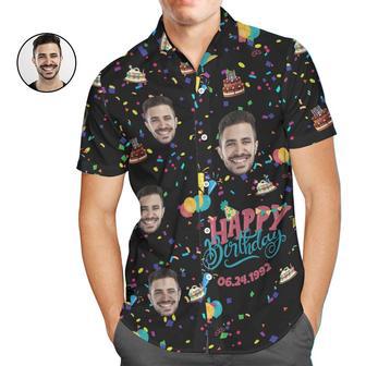 Custom Face Happy Birthday Hawaiian Shirt Men's All Over Print Unique Birthday Gift | Newhawaiianshirts AU