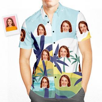 Custom Face Happy Birthday Hawaiian Shirt Seaside Skateboard Birthday Gifts | Newhawaiianshirts DE