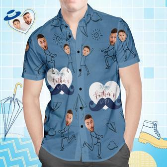 Custom Face Hawaiian Shirt All Over Print Gifts For Dad Happy Father's Day | Newhawaiianshirts AU