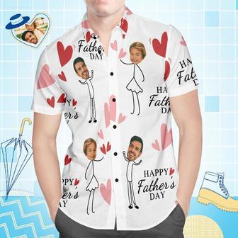 Custom Face Hawaiian Shirt All Over Print Men's Shirt Happy Father's Day | Newhawaiianshirts AU