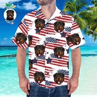 Custom Face Hawaiian Shirt America Flag Hawaiian Shirt For Beach Party | Newhawaiianshirts UK