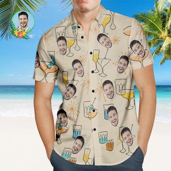 Custom Face Hawaiian Shirt Cocktail Party Personalized Shirt With Your Photo | Newhawaiianshirts DE