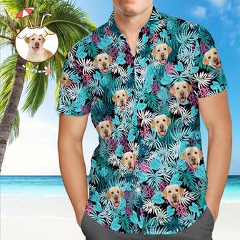 Custom Face Hawaiian Shirt Colorful Leaves Personaalized Hawaiian Shirts | Newhawaiianshirts AU