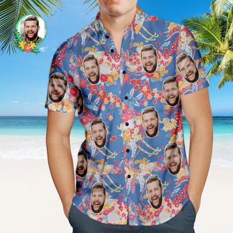 Custom Face Hawaiian Shirt Flower Clusters Personalized Shirt With Your Photo | Newhawaiianshirts AU