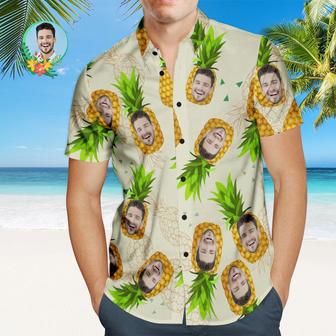 Custom Face Hawaiian Shirt Funny Pineapple Personalized Shirt With Your Photo | Newhawaiianshirts DE