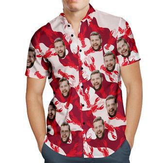 Custom Face Hawaiian Shirt Lobster Style Personalized Face Shirt | Newhawaiianshirts