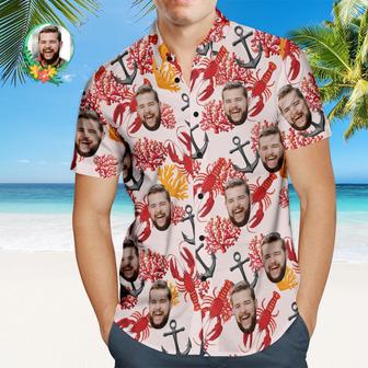 Custom Face Hawaiian Shirt Lobster Underwater World Personalized Face Shirt | Newhawaiianshirts