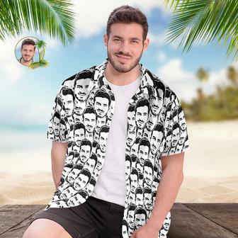 Custom Face Hawaiian Shirt Men's All Over Print Aloha Shirt Gift - Comic Style Mash Face | Newhawaiianshirts AU