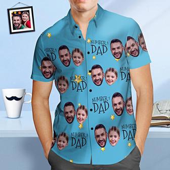 Custom Face Hawaiian Shirt Number 1 Dad Personalized Father's Day Shirt Gift For Dad | Newhawaiianshirts UK