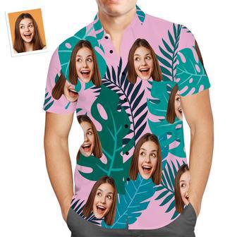 Custom Face Hawaiian Shirt Palm Tree Shirts Tropical Beach Shirts For Men | Newhawaiianshirts DE