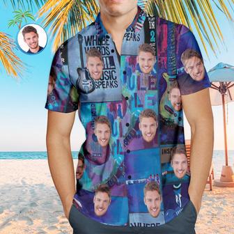 Custom Face Hawaiian Shirt Personalized Music Style Shirt Gift - Cool Guitar | Newhawaiianshirts AU