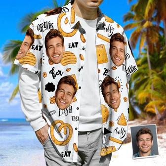 Custom Face Hawaiian Shirt Potato Chips & Onion Rings Casual Tropical Summer Shirt | Newhawaiianshirts AU