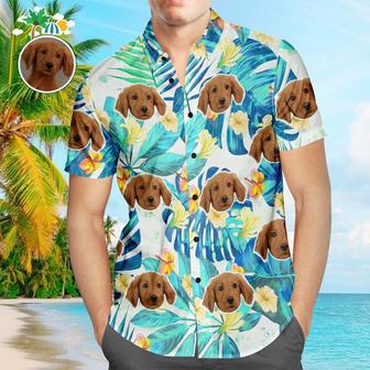 Custom Face Hawaiian Shirt Vintage Flower Plant Men's Popular All Over Print Hawaiian Beach Shirt Holiday Gift | Newhawaiianshirts CA