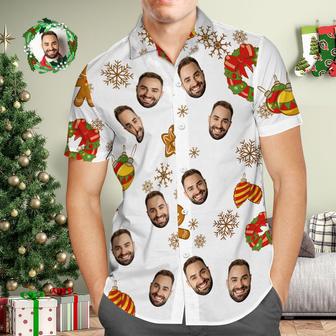 Custom Face Hawaiian Shirt White Hawaiian Shirts Christmas Gift For Him | Newhawaiianshirts UK