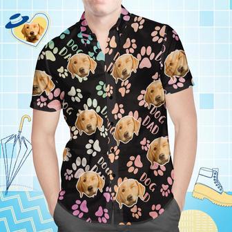 Custom Face Hawaiian Shirt With Dog Face All Over Print Men's Shirt Dog Dad | Newhawaiianshirts AU