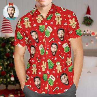 Custom Face Hawaiian Shirts A Cosy Little Men's Christmas Shirts Gift | Newhawaiianshirts AU