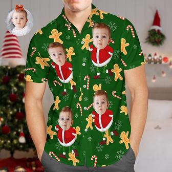 Custom Face Hawaiian Shirts Funny Face Santa Merry Christmas Shirts Gift | Newhawaiianshirts AU