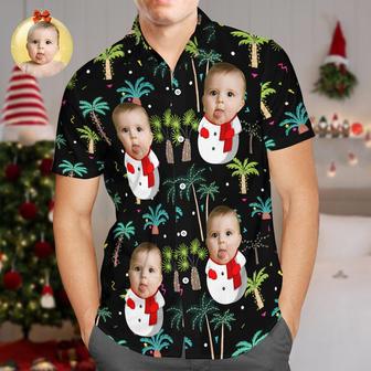 Custom Face Hawaiian Shirts Funny Face Snowman Christmas Shirts Gift | Newhawaiianshirts AU