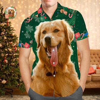 Custom Face Hawaiian Shirts Personalized Photo Gift Men's Christmas Shirts Gift For Pet Lovers | Newhawaiianshirts CA