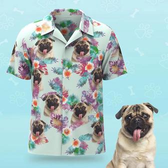 Custom Face Men Hawaiian Shirts Personalized Cute Dog Face For Pet Lover | Newhawaiianshirts AU