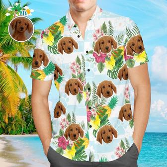 Custom Face Men Hawaiian Shirts Personalized Hawaiian Shirts For Men Dog Paw Print | Newhawaiianshirts AU