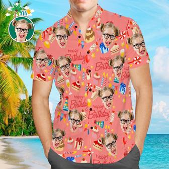 Custom Face Men Hawaiian Shirts Personalized Hawaiian Shirts For Men Happy Birthday | Newhawaiianshirts CA