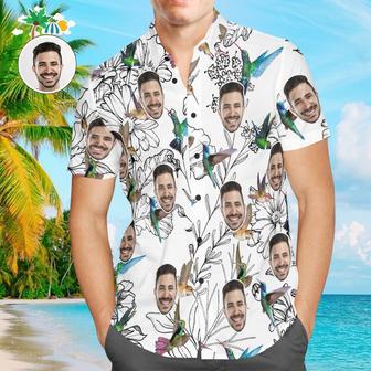 Custom Face Men Hawaiian Shirts Personalized Hawaiian Shirts For Men - Hummingbird | Newhawaiianshirts CA