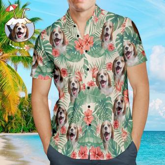 Custom Face Men's Hawaiian Shirts Summer Beach Hawaiian Shirt For Pet Lover | Newhawaiianshirts AU