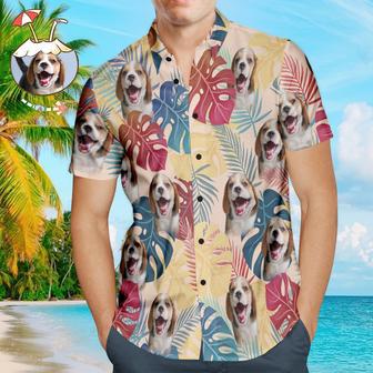 Custom Face Men's Hawaiian Shirts With Dog Face For Pet Lover | Newhawaiianshirts AU