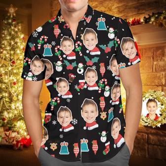 Custom Face Personalized Christmas Hawaiian Shirt Candy Cane Christmas Holiday Gifts | Newhawaiianshirts AU